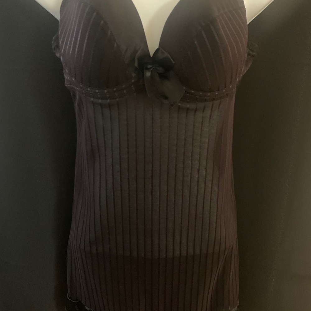 Black pinstriped lingerie